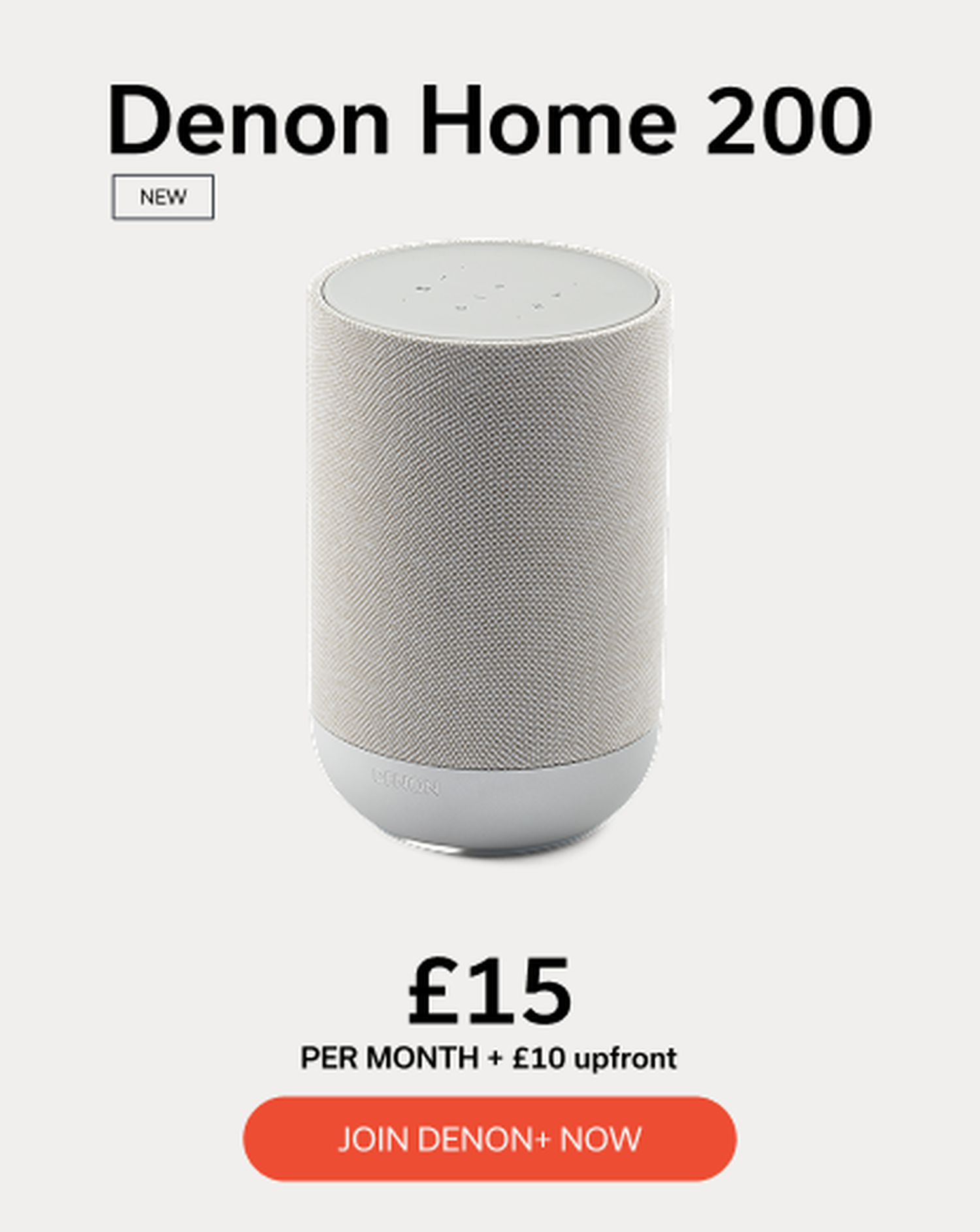 White Denon Home 200 Denon+ Pricing Info